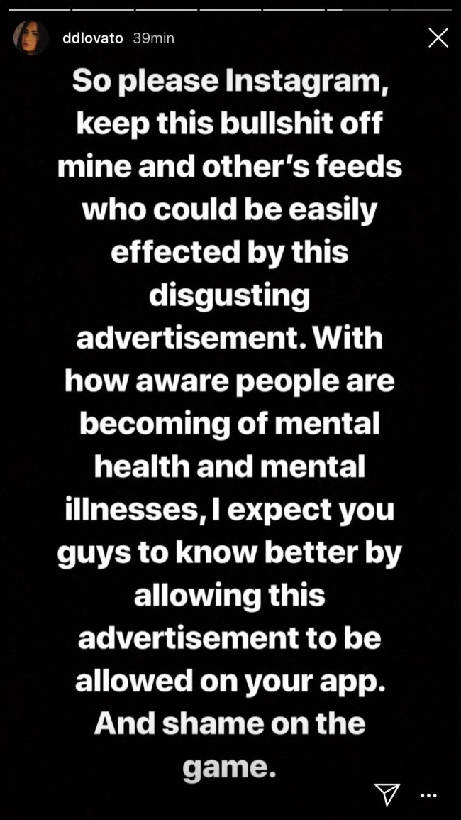 Demi Lovato critica Instagram por propaganda gordofóbica