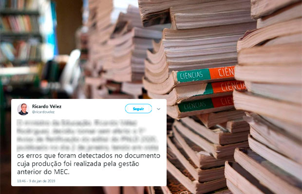 Mudanças em edital de livros são anuladas e governo culpa gestão anterior