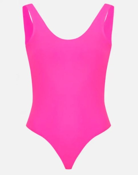 Body rosa néon da Amaro (R$ 129,90*). Body rosa néon da Amaro (R$ 129,90*).