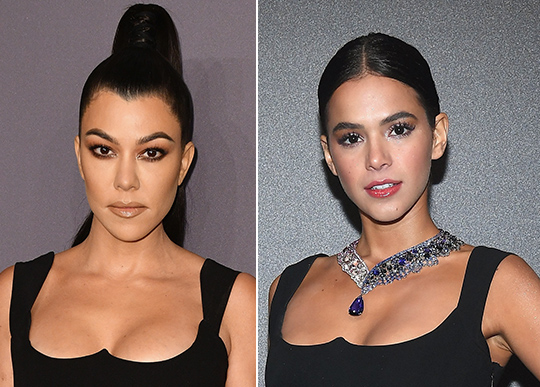 Look poderoso: Kourtney Kardashian repete vestido usado por Bru Marquezine