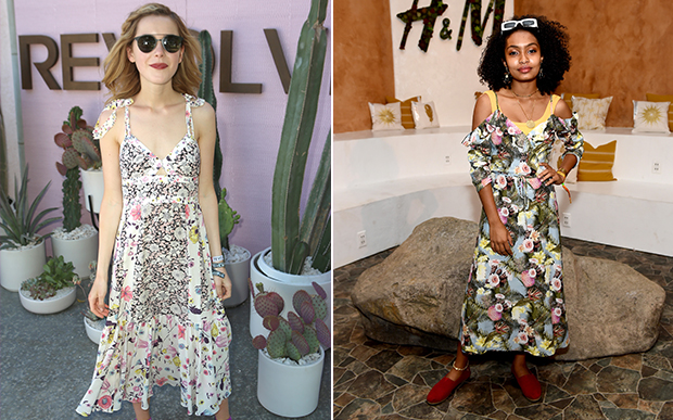 Você quer alegria no seu festival? Pode se inspirar em Kiernan Shipka e Yara Shahidi com esses vestidos longos estampados!