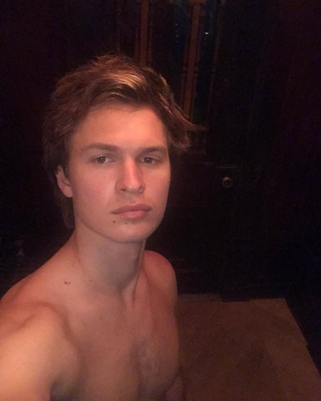 Deu a louca no Ansel Elgort! Ator posta 17 fotos sem camisa em 10 minutos