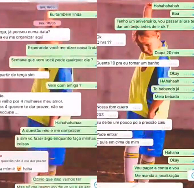 Neymar fala pela primeira vez sobre estupro e expõe conversas de WhatsApp