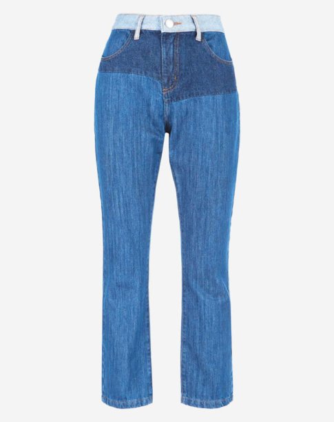 Calça com patchwork Amaro (R$ 189,90*). Calça com patchwork Amaro (R$ 189,90*).