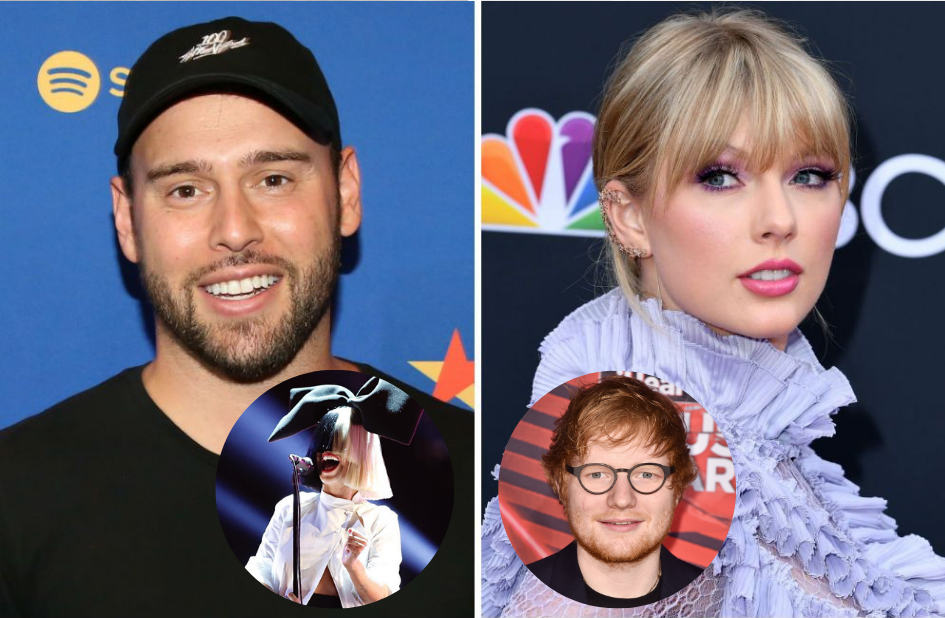 Sia e Ed Sheeran comentam treta entre Taylor, Justin e Scooter Braun