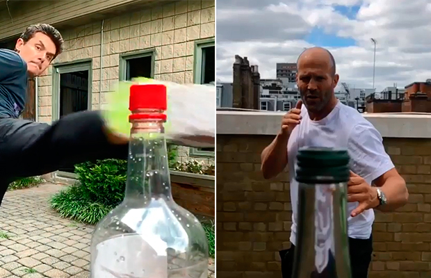 #bottlecapchallenge: o desafio da web do momento é abrir garrafas com o pé