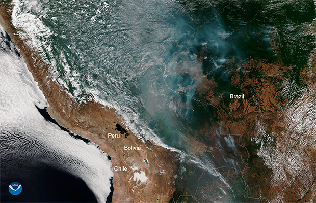 Fumaça das queimadas na Amazônia já pode ser vista do espaço, alerta NASA