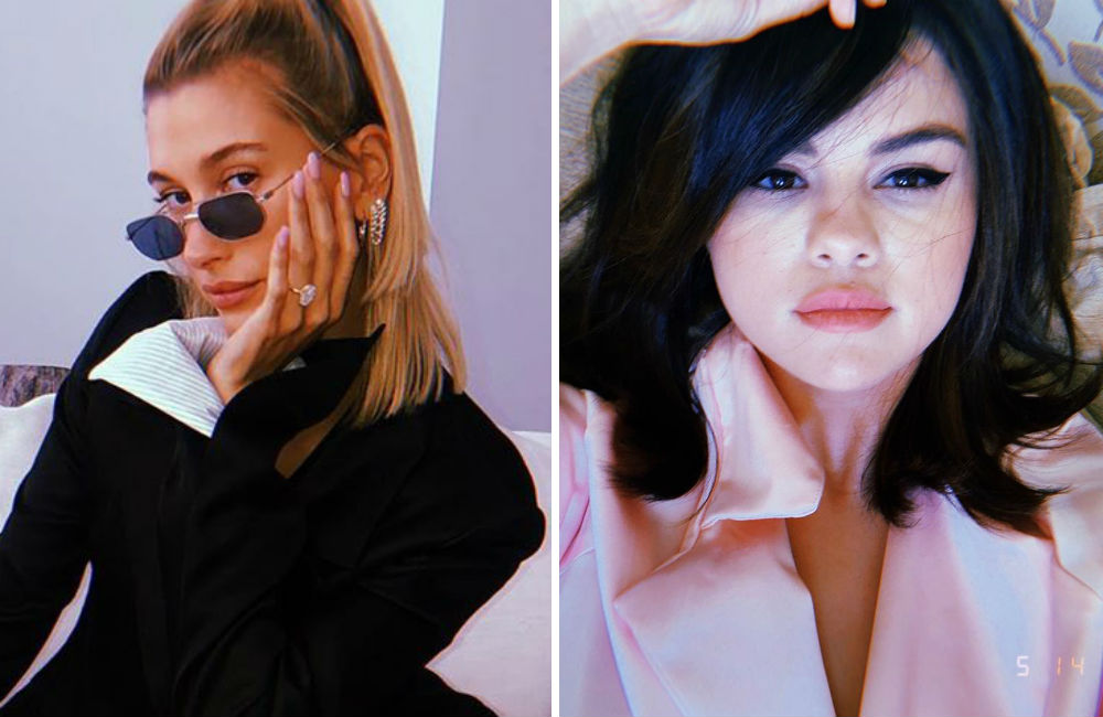 Hailey Bieber curte foto com Selena Gomez no Instagram