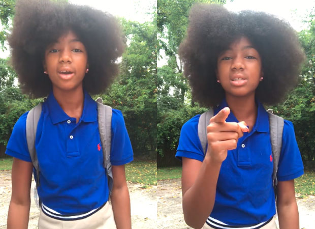 Garota faz vídeo emocionante após sofrer bullying por causa de cabelo afro
