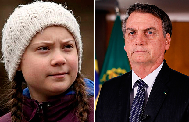 Bolsonaro chama Greta Thunberg de pirralha e ativista desafia presidente