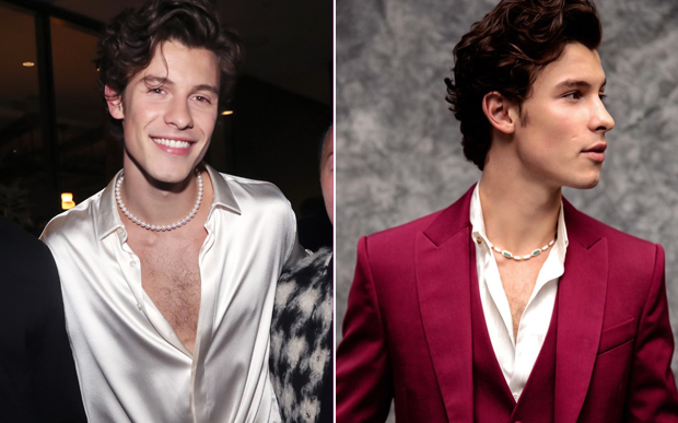 Shawn Mendes colar de perola