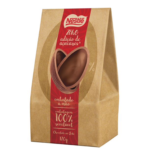 Ovo Nestlé de chocolate ao leite zero adição de açúcar 170g (R$ 39,99*) Ovo Nestlé de chocolate ao leite zero adição de açúcar 170g (R$ 39,99*)