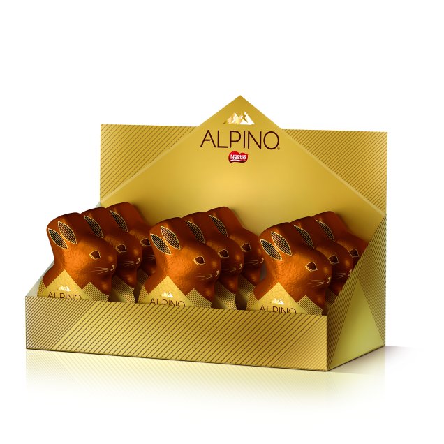 Coelho Alpino 60g (R$ 9,99* a unidade) Coelho Alpino 60g (R$ 9,99* a unidade)