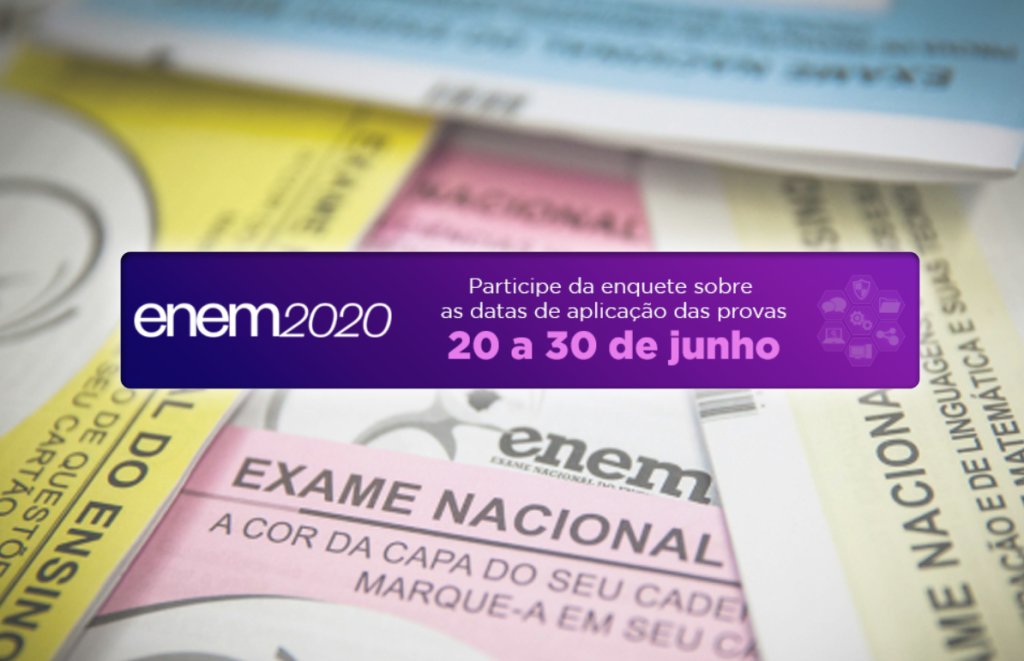 Inep liberou enquete pra decidir nova data do Enem 2020; saiba como votar!