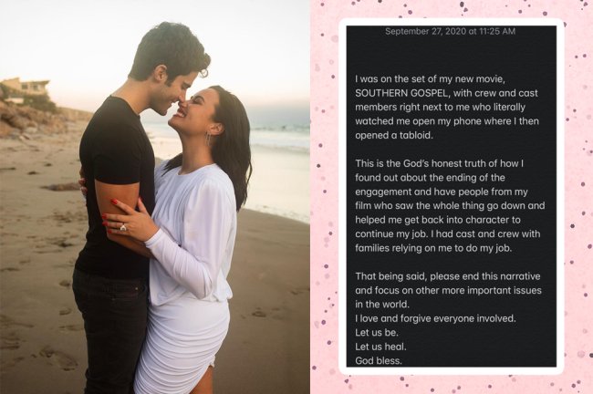 Ex-noivo de Demi Lovato fala sobre término: “Descobri por site de fofoca”