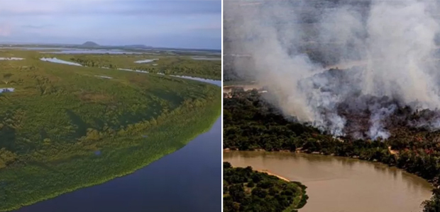 Esses antes e depois do Pantanal mostram os estragos dos incêndios na região