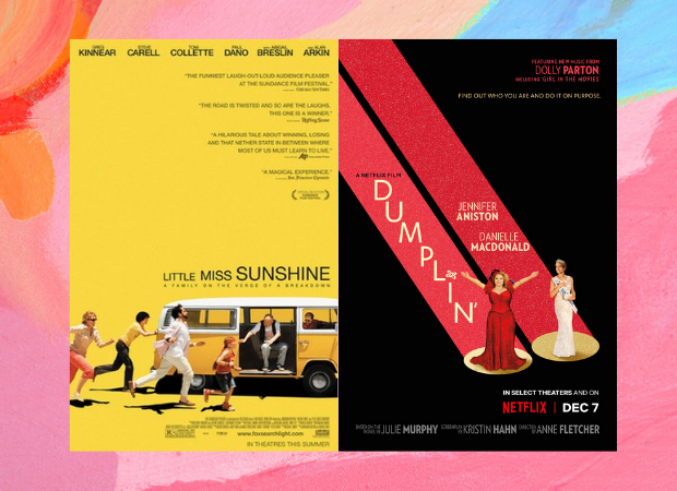 blogueiras-linha-de-make pôsteres dos filmes Pequena Miss Sunshine e Dumplin