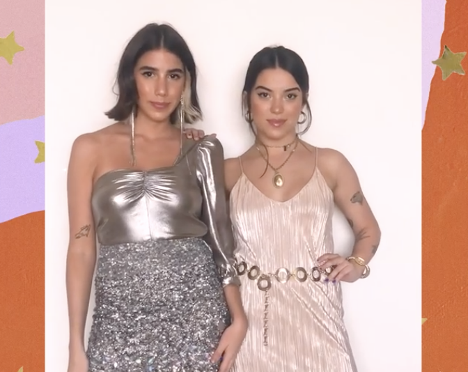 A dupla Clara X Sofia ensina como escolher a cor do look para o Ano Novo