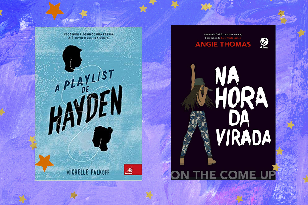 Capas dos livros A Playlist de Hayden e Na Hora da Virada