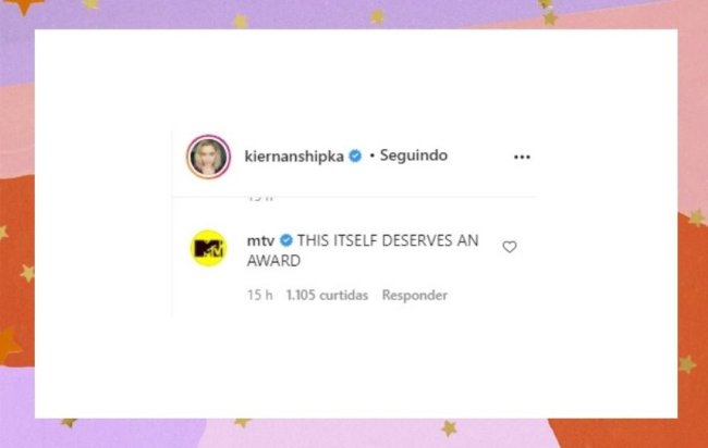 MTV deixou comentário divertido sobre a produção de Kiernan MTV deixou comentário divertido sobre a produção de Kiernan
