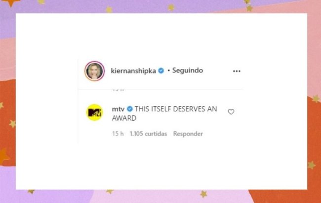 MTV deixou comentário divertido sobre a produção de Kiernan