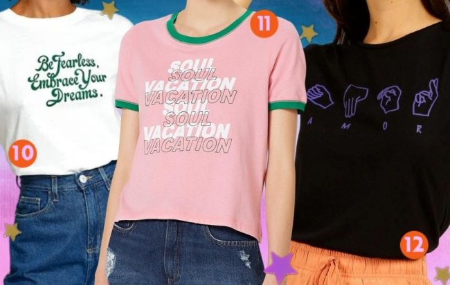 Camisetas com estampas diferentes Camisetas com estampas diferentes