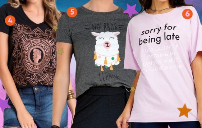 Camisetas com estampas diferentes Camisetas com estampas diferentes
