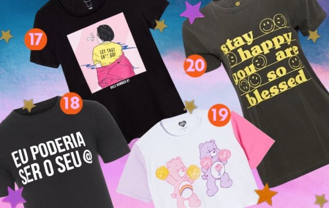 Camisetas com estampas diferentes Camisetas com estampas diferentes