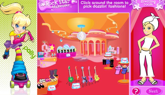 Polly Rock Star Makeover fotos de jogos online antigos que vão mexer com sua memória afetiva