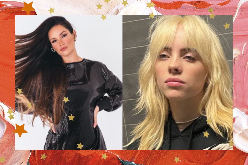 Juliette em vestido preto, Billie Eilish com novo cabelo loiro