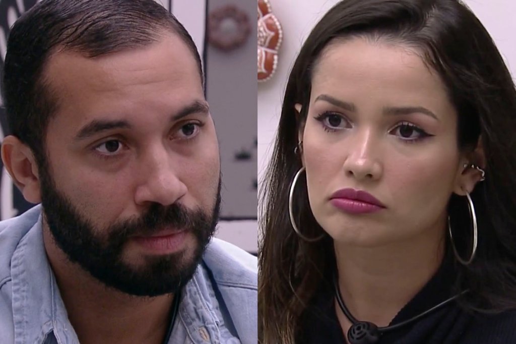 Montagem mostra Gilberto, de um lado, e Juliette do outro. Ambos com semblante sério