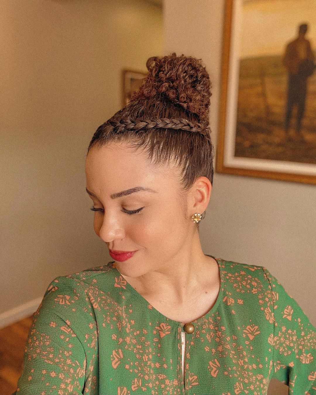 Penteado com trança no estilo cottagecore
