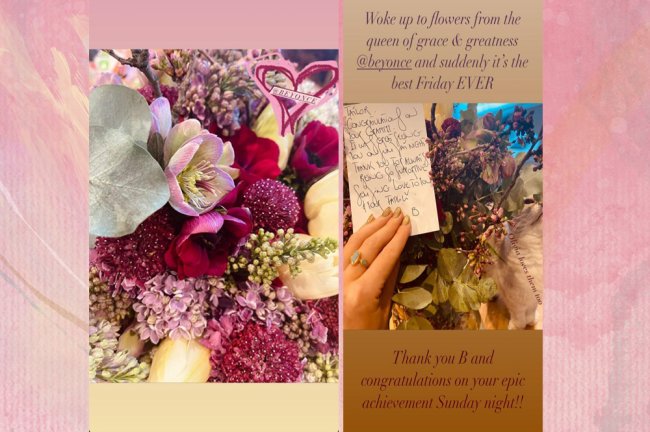stories-taylor-swift-flores-beyonce Stories de Taylor Swift mostrando as flores que recebeu de Beyoncé