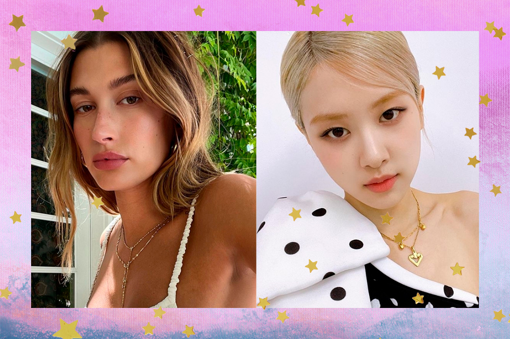 Hailey Bieber e Rosé, do BLACKPINK, usaram a mesma minissaia metalizada