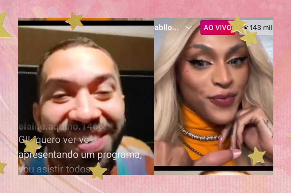 Gil desabafa em live com Pabllo Vittar: “Não peguei ninguém até agora”