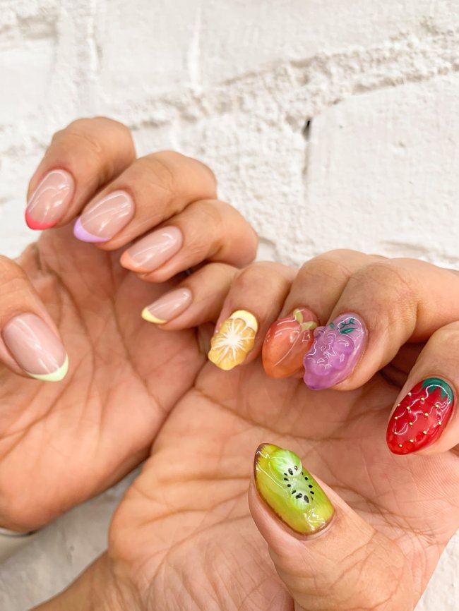 Inspirações de unha Jelly Nail em 3D