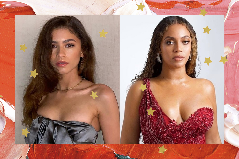 Zendaya reproduziu vestido cheio de recortes usado por Beyoncé há 18 anos