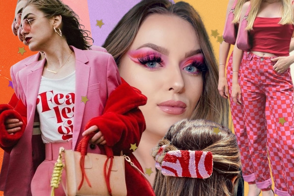 Inspirações para usar rosa e vermelho