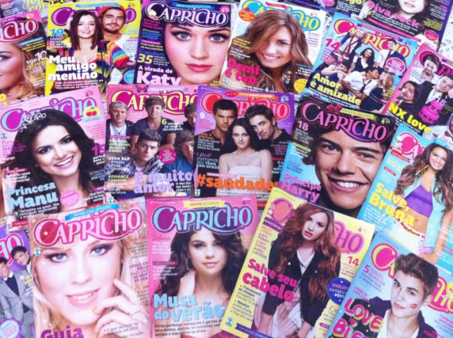 Coisas que a Geração Alpha nunca vai entender ou ter o prazer de fazer Coleção de revistas CAPRICHO, com capas da Manu Gavassi, do One Direction, da Demi Lovato, da Selena Gomez, da Katy Perry...