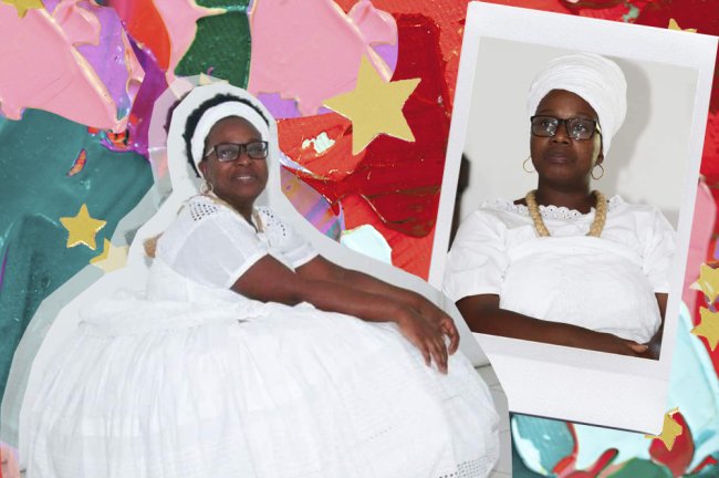 A Intolerância religiosa, o racismo e a síndrome da superioridade europeia Foto de uma mulher negra vestida toda de branco, seguidora do condomblé