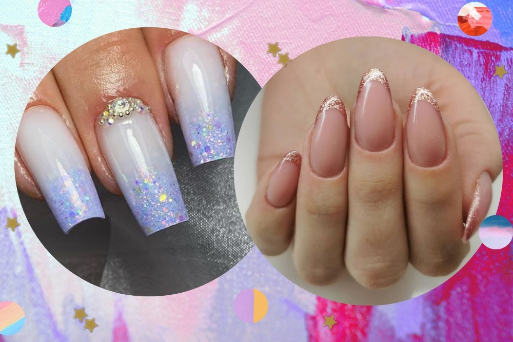 30 ideias de francesinha com glitter para se inspirar no visual superfofo