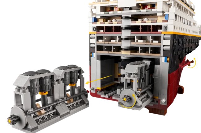 Réplica em Lego do Titanic tem mais de 9 mil peças e detalhes assustadores Imagem de divulgação de réplica de Titanic feita de Lego