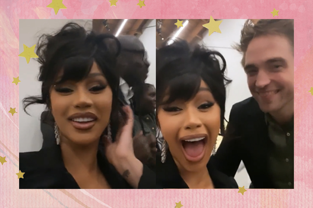 Cardi B tem a melhor reação ao conhecer Robert Pattinson; assista ao vídeo