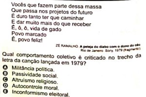 Enem “com a cara do Governo Bolsonaro” tem questão sobre “vida de gado” Pergunta do Enem 2021 que cita a música Admirável Gado Novo, de Zé Ramalho