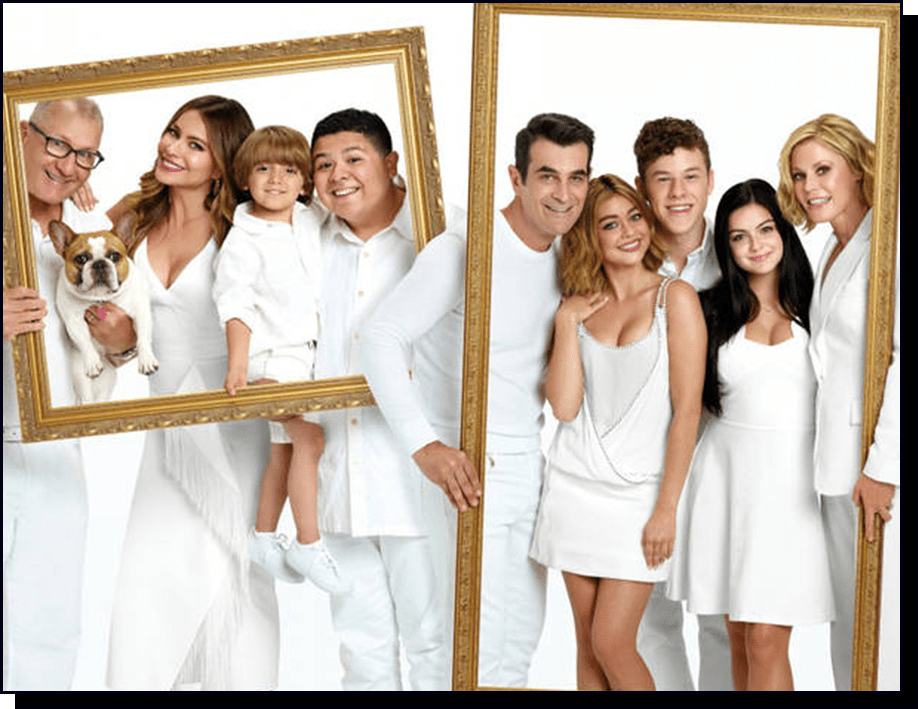 Elenco de Modern Family se reencontra no casamento de Sarah Hyland