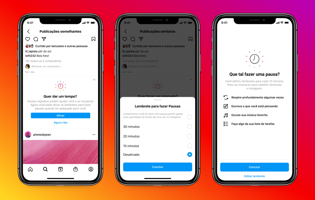 Instagram lança no Brasil recurso “Take a Break” em prol da saúde mental