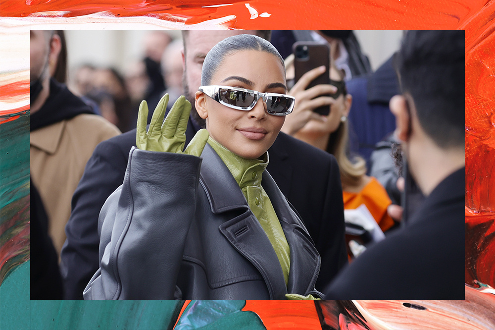 Kim Kardashian na semana de moda de Milão