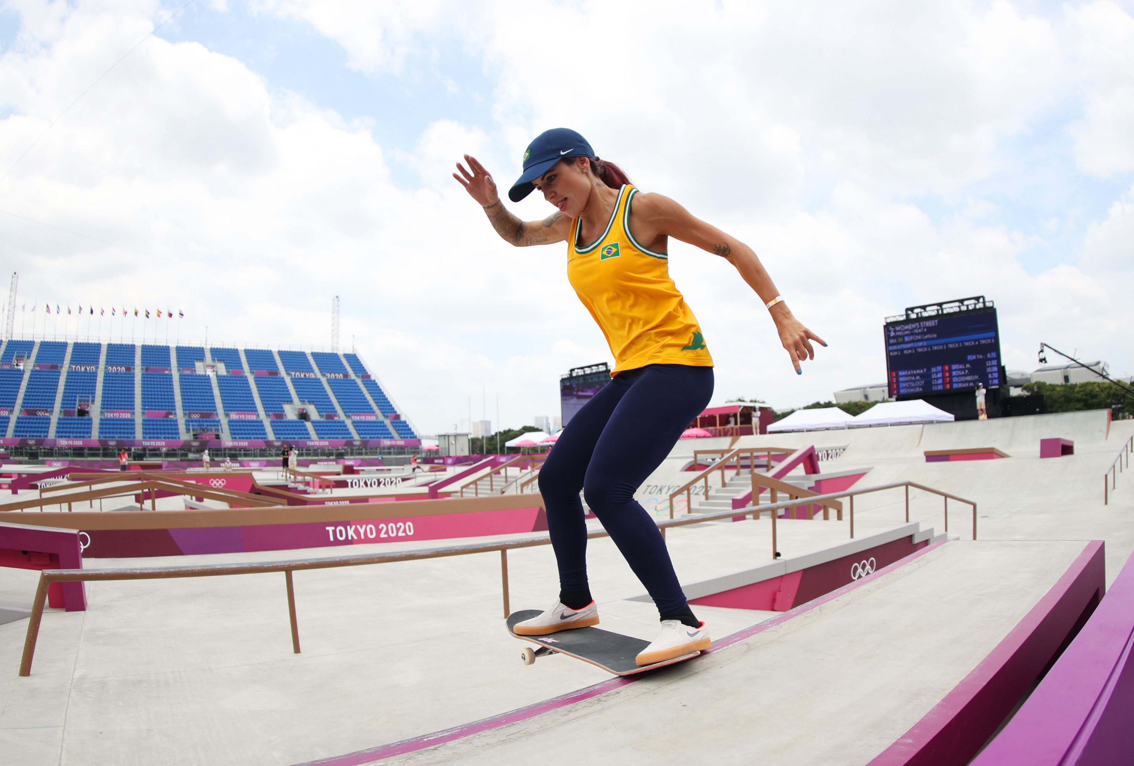 Skateboarding – Olympics: Day 3 Leticia Bufoni competindo na modalidade skate street nas Olimpíadas de Tóquio