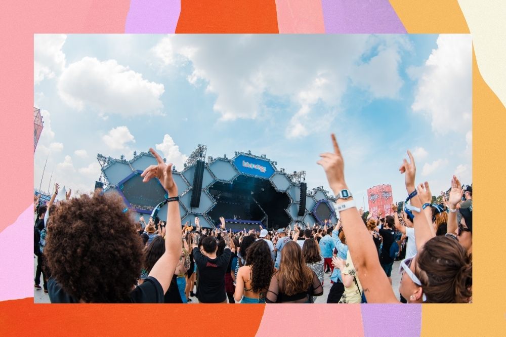 Palco do Lollapalooza Brasil 2018 e plateia.