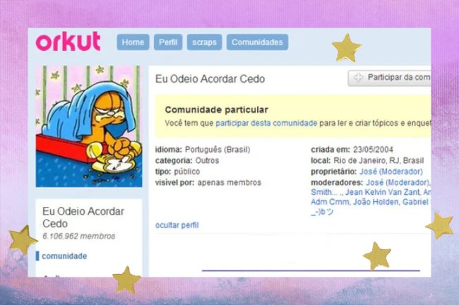O Orkut foi a melhor e mais saudável rede social que já tivemos? Print de uma comunidade do Orkut chamada